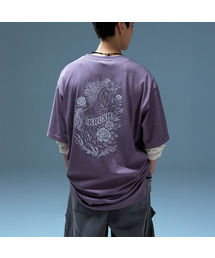 KRUXH（クルクス）の「ユニコーンピグメントTシャツチャコール（Tシャツ/カットソー）」