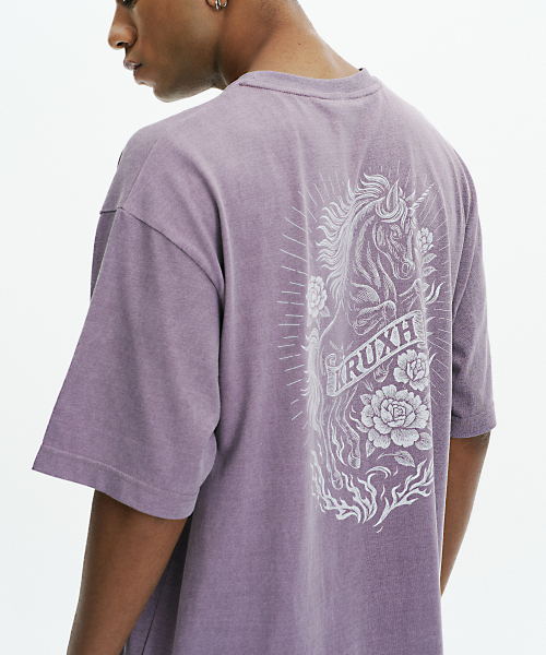 KRUXH（クルクス）の「ユニコーンピグメントTシャツチャコール（Tシャツ/カットソー・レディース・その他・1/2）」の5枚目の写真