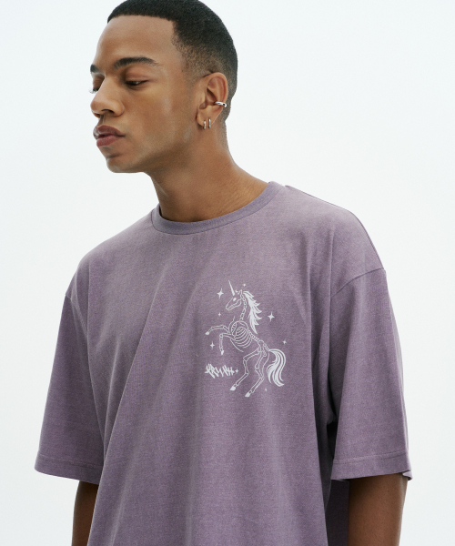 KRUXH（クルクス）の「ユニコーンピグメントTシャツチャコール（Tシャツ/カットソー・レディース・その他・1/2）」の6枚目の写真