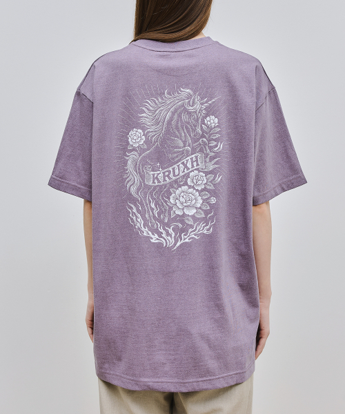 KRUXH（クルクス）の「ユニコーンピグメントTシャツチャコール（Tシャツ/カットソー・レディース・その他・1/2）」の10枚目の写真
