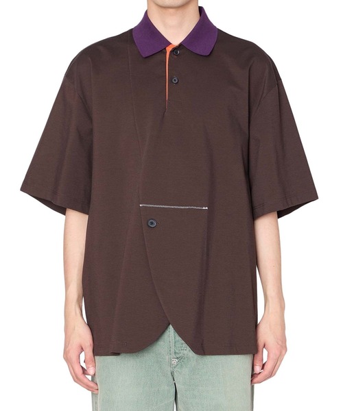 kolor(カラー)の「【kolor/カラー】26SCM-T04203 S/S Polo(ポロシャツ・メンズ・ブラウン/サックスブルー/ブラック・3/2/4)」の3枚目の写真