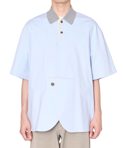 kolor(カラー)の「【kolor/カラー】26SCM-T04203 S/S Polo(ポロシャツ・メンズ・ブラウン/サックスブルー/ブラック・3/2/4)」の1枚目の写真