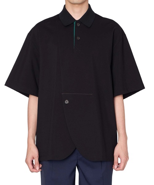 kolor(カラー)の「【kolor/カラー】26SCM-T04203 S/S Polo(ポロシャツ・メンズ・ブラウン/サックスブルー/ブラック・3/2/4)」の2枚目の写真