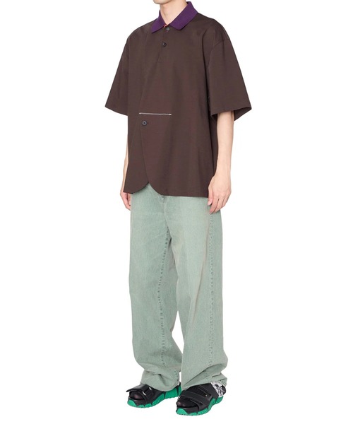 kolor(カラー)の「【kolor/カラー】26SCM-T04203 S/S Polo(ポロシャツ・メンズ・ブラウン/サックスブルー/ブラック・3/2/4)」の9枚目の写真