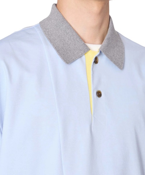 kolor(カラー)の「【kolor/カラー】26SCM-T04203 S/S Polo(ポロシャツ・メンズ・ブラウン/サックスブルー/ブラック・3/2/4)」の14枚目の写真