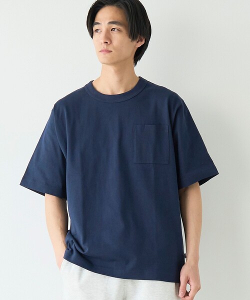 coen(コーエン)の「RepurヘビーコットンポケットTシャツ【抗菌性 / 消臭性 / インフルエンサー紹介アイテム】(Tシャツ/カットソー・メンズ・ブラック/ダークグリーン/ネイビー/ホワイト/ピンク・S/M/L/XL)」の4枚目の写真
