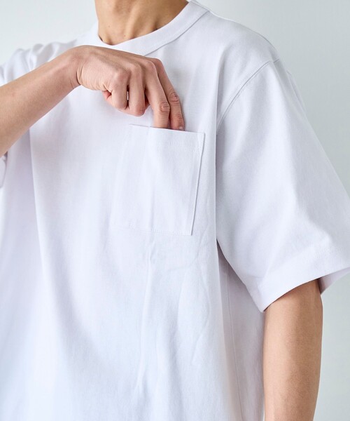 coen(コーエン)の「RepurヘビーコットンポケットTシャツ【抗菌性 / 消臭性 / インフルエンサー紹介アイテム】(Tシャツ/カットソー・メンズ・ブラック/ダークグリーン/ネイビー/ホワイト/ピンク・S/M/L/XL)」の11枚目の写真
