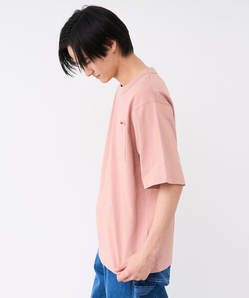 coen(コーエン)の「RepurヘビーコットンポケットTシャツ【抗菌性 / 消臭性 / インフルエンサー紹介アイテム】(Tシャツ/カットソー・メンズ・ブラック/ダークグリーン/ネイビー/ホワイト/ピンク・S/M/L/XL)」の20枚目の写真