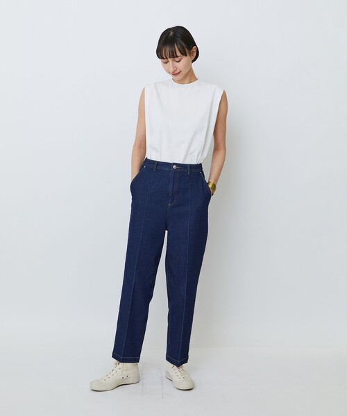 LOISIR(ロワズィール)の「ストレッチデニムスリムトラウザー(デニムパンツ・レディース・ライトインディゴブルー/インディゴブルー・36/38/40)」の6枚目の写真