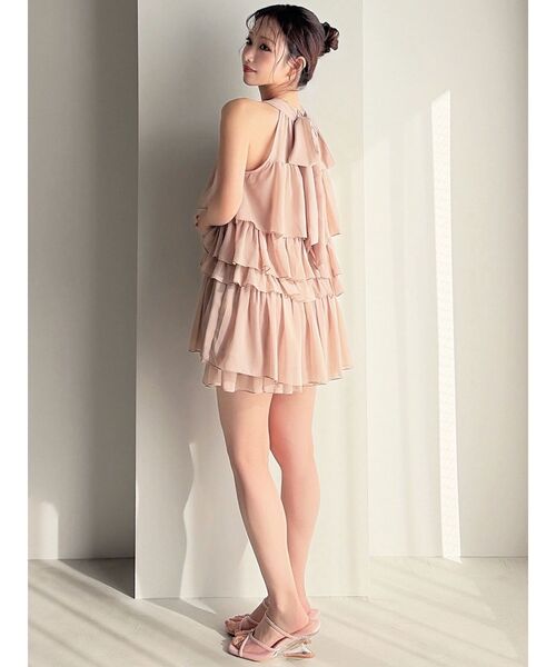 RESEXXY(リゼクシー)の「アメスリラッフルチュニック【セットアップ着用可能】(シャツ/ブラウス・レディース・ピンク/ブラック/アイボリー・FREE)」の4枚目の写真