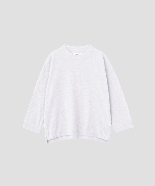 MHL.（エムエイチエル）の「COTTON JERSEY MESH（Tシャツ/カットソー・レディース・ライトグレー/ダークグレー・2）」の4枚目の写真