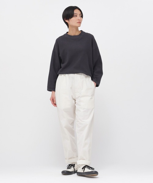 MHL.（エムエイチエル）の「COTTON JERSEY MESH（Tシャツ/カットソー・レディース・ライトグレー/ダークグレー・2）」の7枚目の写真