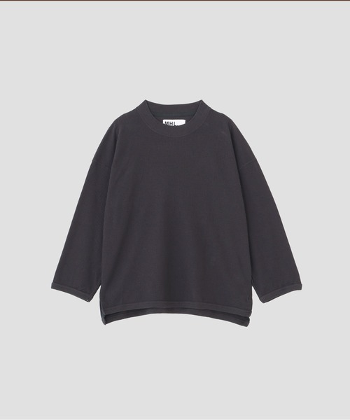 MHL.（エムエイチエル）の「COTTON JERSEY MESH（Tシャツ/カットソー・レディース・ライトグレー/ダークグレー・2）」の8枚目の写真