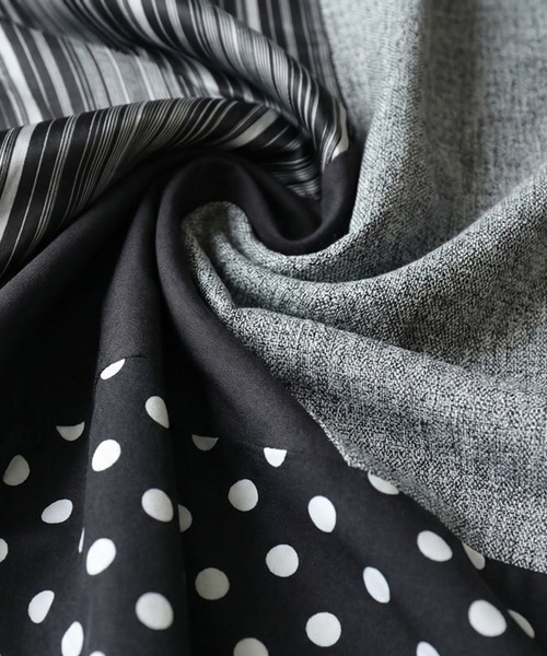 antiqua(アンティカ)の「七分袖 異素材切替 ロング ワンピース(ワンピース・レディース・ブラック・ONESIZE)」の11枚目の写真