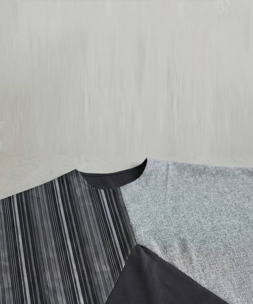 antiqua(アンティカ)の「七分袖 異素材切替 ロング ワンピース(ワンピース・レディース・ブラック・ONESIZE)」の8枚目の写真