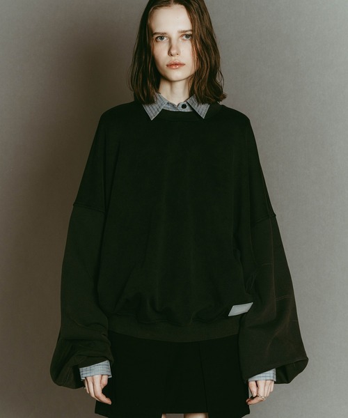 Knuth Marf（クヌースマーフ）の「Kerror design sweat(unisex)（Tシャツ/カットソー・レディース・ネイビー/グレー・FREE）」の9枚目の写真