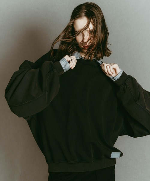 Knuth Marf（クヌースマーフ）の「Kerror design sweat(unisex)（Tシャツ/カットソー・レディース・ネイビー/グレー・FREE）」の6枚目の写真