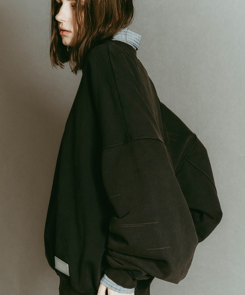 Knuth Marf（クヌースマーフ）の「Kerror design sweat(unisex)（Tシャツ/カットソー・レディース・ネイビー/グレー・FREE）」の7枚目の写真