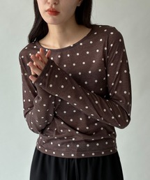 シアードットクルーネックロングTEE