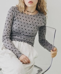 FUULLY STUDIO（フーリィーステューディオ）の「シアードットクルーネックロングTEE（Tシャツ/カットソー）」