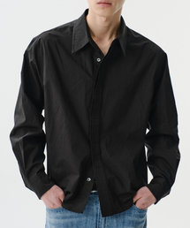 HIDDEN BUTTON SHIRTS (BLACK)
