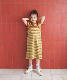 BAYFLOW（ベイフロー）の「[Tシャツ＋ワンピSET(3way)]ボーダーコンビキャミワンピ(KIDS)（ワンピース）」