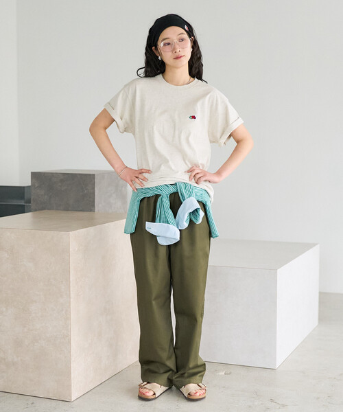 FREAK'S STORE(フリークスストア)の「FRUIT OF THE LOOM × FREAK'S STORE/フルーツオブザルーム 別注 シトロンプリント ビッグTシルエットTシャツ(Tシャツ/カットソー・レディース・ナチュラル/ライトグレー/ブラック・フリ-)」の14枚目の写真