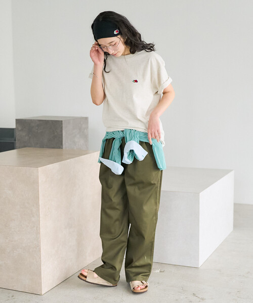 FREAK'S STORE(フリークスストア)の「FRUIT OF THE LOOM × FREAK'S STORE/フルーツオブザルーム 別注 シトロンプリント ビッグTシルエットTシャツ(Tシャツ/カットソー・レディース・ナチュラル/ライトグレー/ブラック・フリ-)」の15枚目の写真