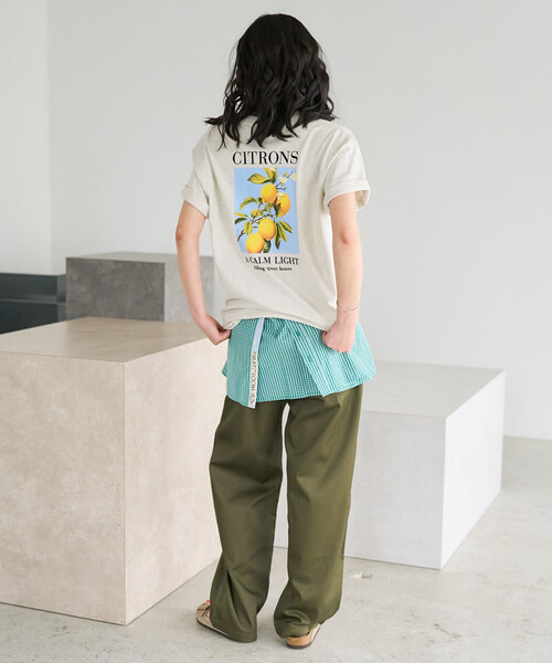 FREAK'S STORE(フリークスストア)の「FRUIT OF THE LOOM × FREAK'S STORE/フルーツオブザルーム 別注 シトロンプリント ビッグTシルエットTシャツ(Tシャツ/カットソー・レディース・ナチュラル/ライトグレー/ブラック・フリ-)」の17枚目の写真