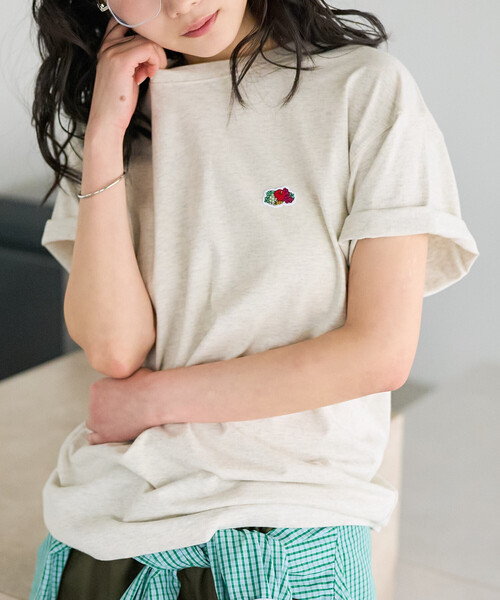 FREAK'S STORE(フリークスストア)の「FRUIT OF THE LOOM × FREAK'S STORE/フルーツオブザルーム 別注 シトロンプリント ビッグTシルエットTシャツ(Tシャツ/カットソー・レディース・ナチュラル/ライトグレー/ブラック・フリ-)」の21枚目の写真