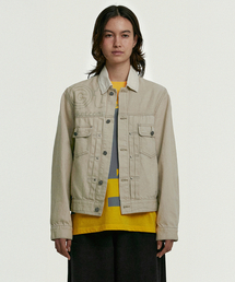 Immaze Curve Stitch Jacket Beige