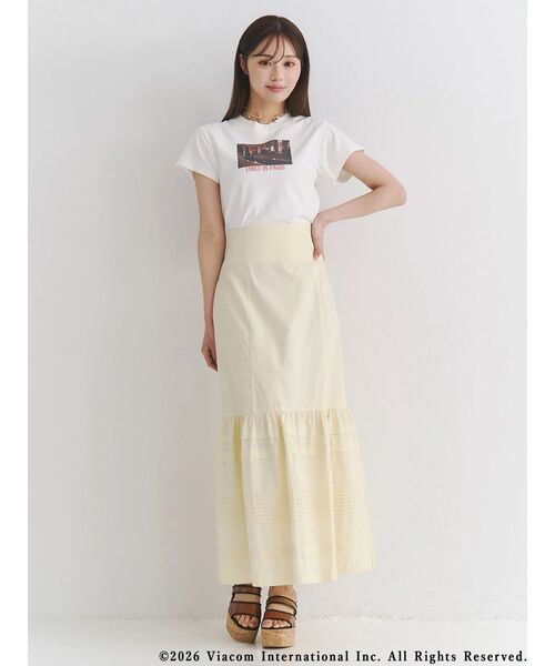 MERCURYDUO（マーキュリーデュオ）の「タックティアードスカート（スカート・レディース・オフホワイト/イエロー・MEDIUM/SMALL）」の16枚目の写真