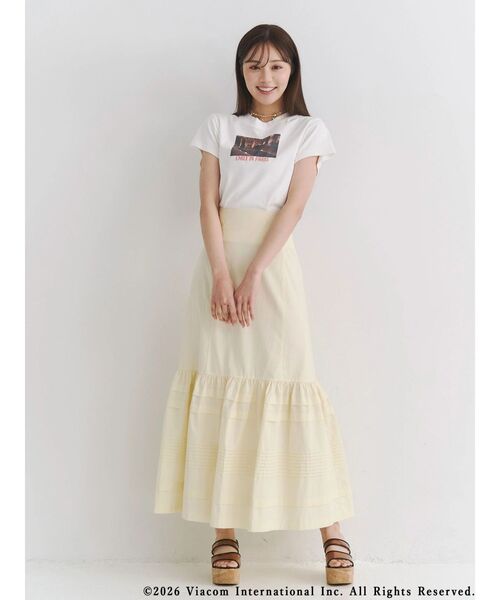 MERCURYDUO（マーキュリーデュオ）の「タックティアードスカート（スカート・レディース・オフホワイト/イエロー・MEDIUM/SMALL）」の17枚目の写真