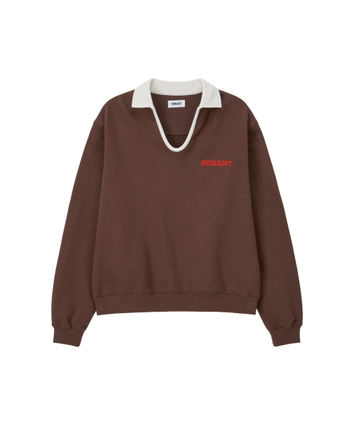 NOHANT(ノアン)の「CLASSIC V-NECK SWEATSHIRT BROWN(スウェット・レディース・ダークブラウン・SMALL/MEDIUM/LARGE)」の3枚目の写真