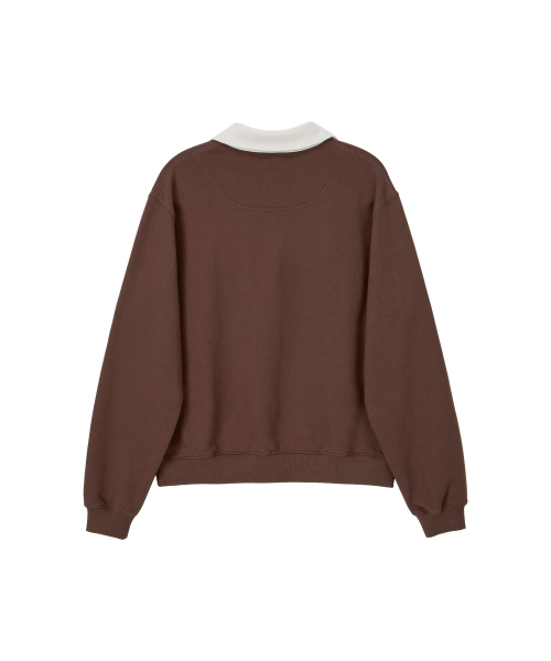 NOHANT(ノアン)の「CLASSIC V-NECK SWEATSHIRT BROWN(スウェット・レディース・ダークブラウン・SMALL/MEDIUM/LARGE)」の2枚目の写真