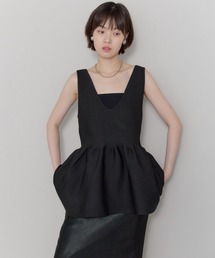 leimn | 2WAYペプラムVネックニット(タンクトップ)