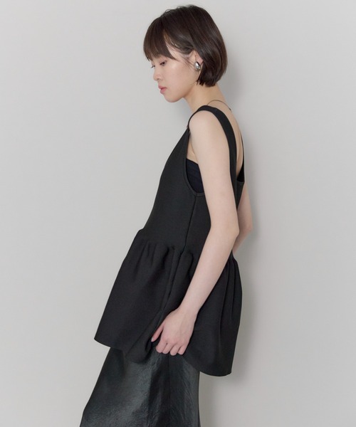 leimn（レイムン）の「2WAYペプラムVネックニット（タンクトップ・レディース・レッド/ブラック・FREE）」の7枚目の写真