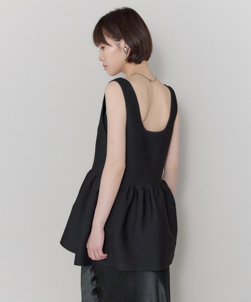 leimn（レイムン）の「2WAYペプラムVネックニット（タンクトップ・レディース・レッド/ブラック・FREE）」の9枚目の写真