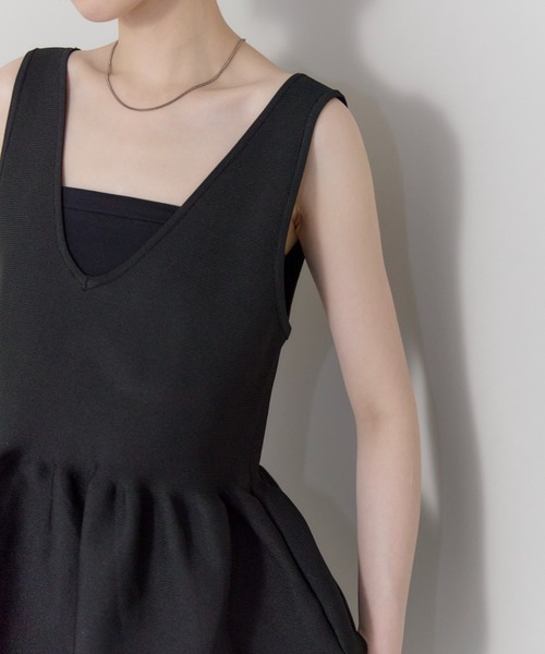 leimn（レイムン）の「2WAYペプラムVネックニット（タンクトップ・レディース・レッド/ブラック・FREE）」の19枚目の写真