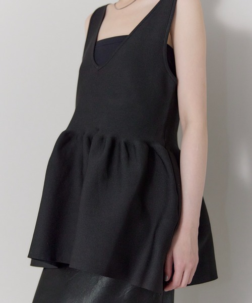 leimn（レイムン）の「2WAYペプラムVネックニット（タンクトップ・レディース・レッド/ブラック・FREE）」の20枚目の写真