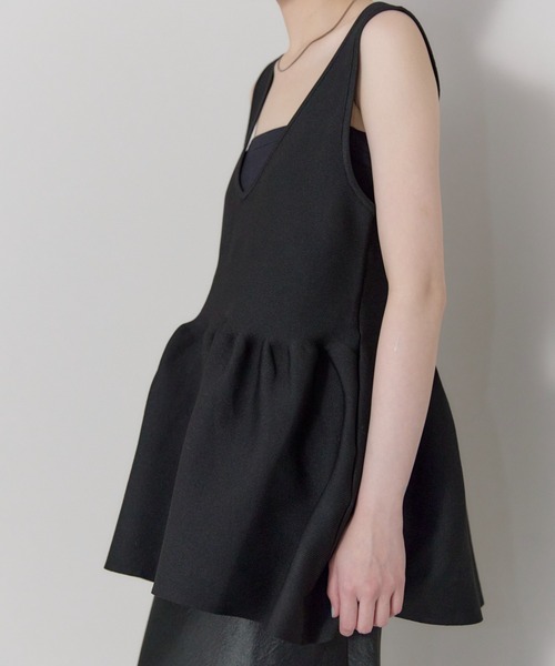 leimn（レイムン）の「2WAYペプラムVネックニット（タンクトップ・レディース・レッド/ブラック・FREE）」の21枚目の写真