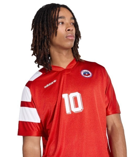 adidas（アディダス）の「adidas originals Chile National Team 1994 Home Uniform（アディダスオリジナルス チリ代表 1994 ホーム ユニフォーム）（Tシャツ/カットソー・メンズ・レッド系・XX-LARGE/X-LARGE/LARGE/MEDIUM/SMALL）」の6枚目の写真