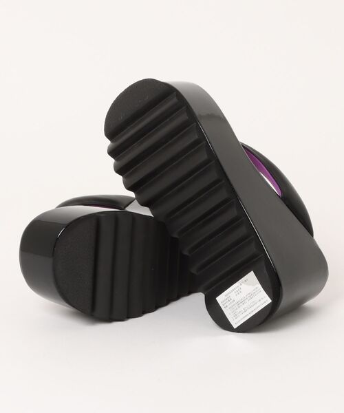 YOSUKE（ヨースケ）の「【YOSUKE】厚底下駄風トングサンダル 4450092（サンダル・レディース・ブラック/ブラック×レッド/ブラック×パープル・S/M/L/LL）」の5枚目の写真