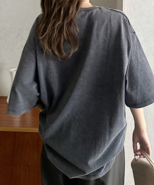 Eclat one（エクラワン）の「【Eclat one】 ヴィンテージライク USA フラッグ BIG Tシャツ（Tシャツ/カットソー・レディース・チャコール/ネイビー/アイボリー・FREE）」の12枚目の写真