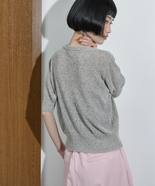 フラワーコード刺繍サマーニットカーディガン（カーディガン/ボレロ