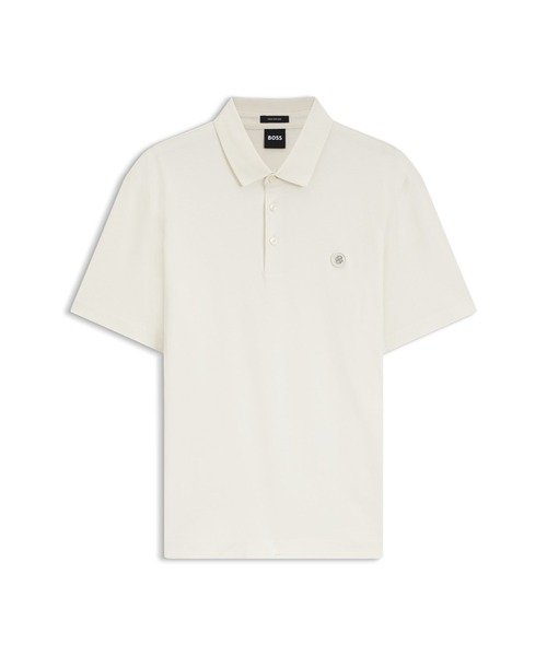 BOSS(ボス)の「シルケットコットン ポロシャツ Double Bモノグラム(ポロシャツ・メンズ・ブラック/カーキ/ホワイト・XXL/XL/S/L/M)」の7枚目の写真