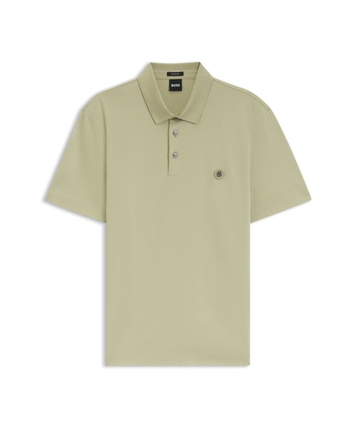 BOSS(ボス)の「シルケットコットン ポロシャツ Double Bモノグラム(ポロシャツ・メンズ・ブラック/カーキ/ホワイト・XXL/XL/S/L/M)」の15枚目の写真