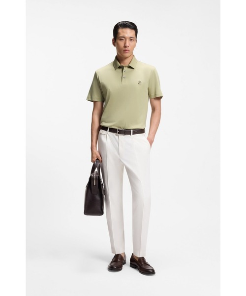 BOSS(ボス)の「シルケットコットン ポロシャツ Double Bモノグラム(ポロシャツ・メンズ・ブラック/カーキ/ホワイト・XXL/XL/S/L/M)」の13枚目の写真