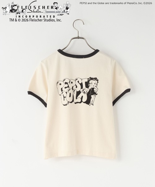 LOWRYS FARM（ローリーズファーム）の「ＢｅｔｔｙリンガーＴＥＥ  666049（Tシャツ/カットソー・レディース・チャコールグレー/アイボリー・FREE）」の2枚目の写真