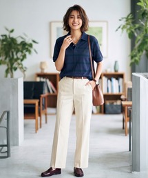 STARTER BLACK LABEL(スターターブラックレーベル)の「【karlas別注】STARTER BLACK LABEL スターター ブラックレーベル ボーダーポロシャツ 鹿の子 ワンポイント 半袖ポロ(ポロシャツ)」